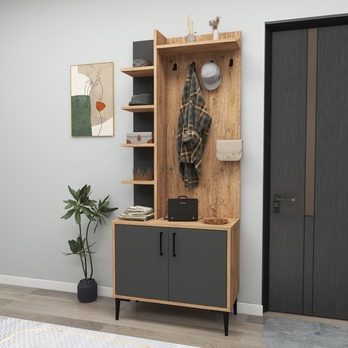 Předsíňová sestava JULENDOR antracitová/borovice 1