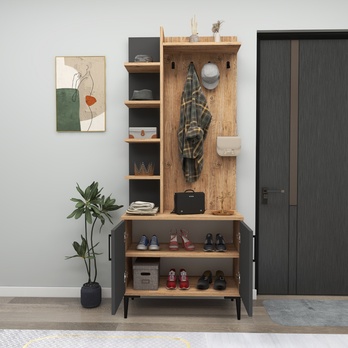 Předsíňová sestava JULENDOR antracitová/borovice 3