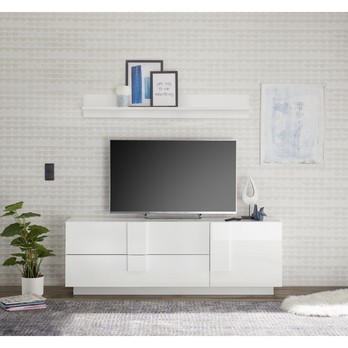 TV komoda JUPITER 9 bílá lesklá 1