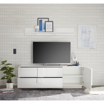 TV komoda JUPITER 9 bílá lesklá 2