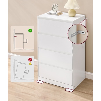 Komoda KAILYN bílá, 4 zásuvky 3