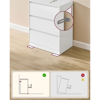 Komoda KAILYN bílá, 3 zásuvky 4