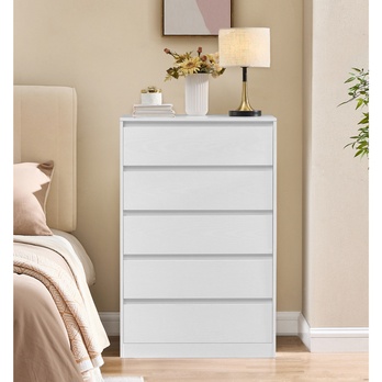 Komoda KAILYN bílá, 5 zásuvek 1