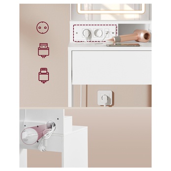 Toaletní stolek KAILYN bílá 4