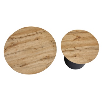 Konferenční stolek KAIRO dub artisan/černá, set 2 ks 2
