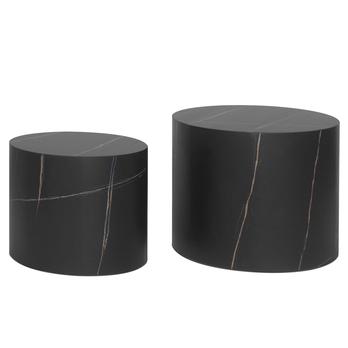 Set přístavných stolků KAIRO černý mramor, 2 ks 4