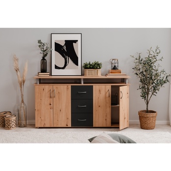 Komoda KALANI dub artisan/antracitová 7