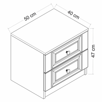 Noční stolek KALE bílá 3