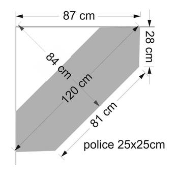 Rohový psací stůl KALIM 120 palisandr 3