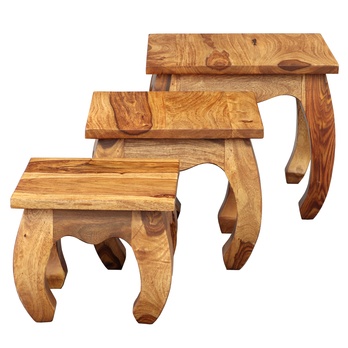 Set odkládacích stolků KALIM 1 palisandr, 3 ks 1