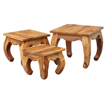 Set odkládacích stolků KALIM 1 palisandr, 3 ks 2