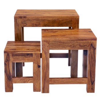 Odkládací stolky KALIM 3 palisandr, set 3 ks 1
