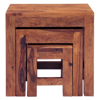Odkládací stolky KALIM 3 palisandr, set 3 ks 2