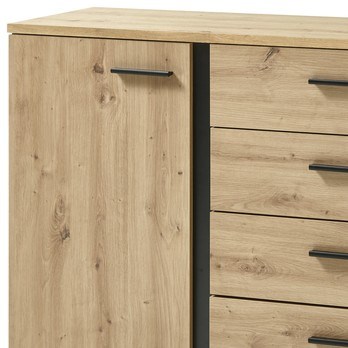 Komoda KANADA černá/dub artisan 4