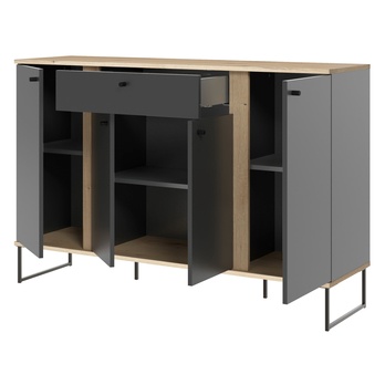 Komoda KANDOO 1 antracitová/dub evoke 2