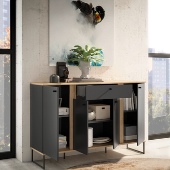 Komoda KANDOO 1 antracitová/dub evoke 7