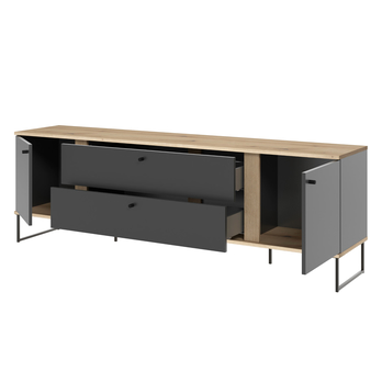 TV stolek KANDOO 1 antracitová/dub evoke 2