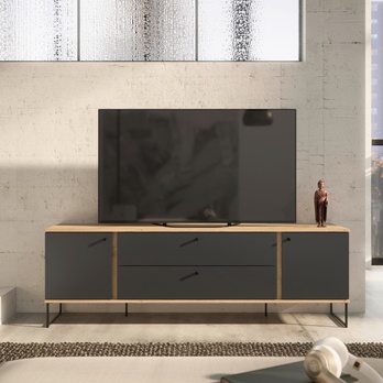 TV stolek KANDOO 1 antracitová/dub evoke 5