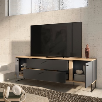 TV stolek KANDOO 1 antracitová/dub evoke 7