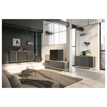 TV stolek KANDOO 1 antracitová/dub evoke 8