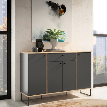 Komoda KANDOO 1 antracitová/dub evoke 1