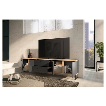 TV stolek KANDOO 2 antracitová/dub evoke 7