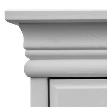 Šatní skříň se zrcadlem KANIA 3D bílá 2