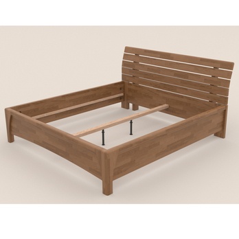 Postel KARLA dub/ořech světlý, 160x200 cm 2