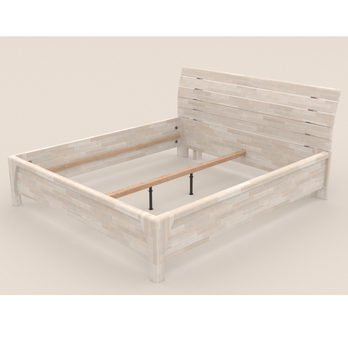 Postel KARLA buk/bílá, 180x200 cm 2