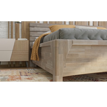 Postel KARLA buk/šedá, 160x200 cm 4