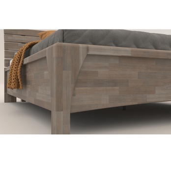 Postel KARLA buk/šedá, 160x200 cm 5