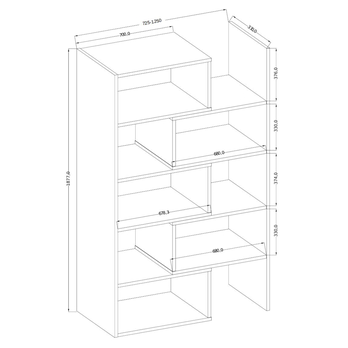 Regál KARMELO bílá 2