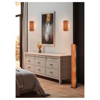 Stojací lampa KARUNI přírodní/černá 1