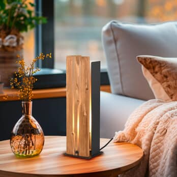 Stolní lampa KARUNI přírodní/černá 1