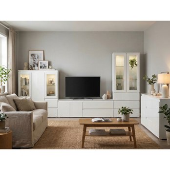 TV komoda KASSIOPI 56A bílá vysoký lesk 5