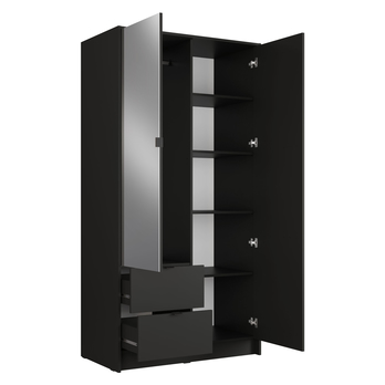 Šatní skříň KATANIA 1 černá/dub artisan 2