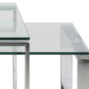 Konferenční stolek KATRINE I průhledná/chrom, set 2 ks 6