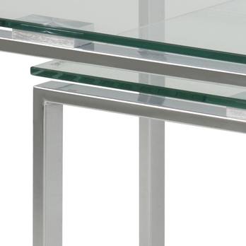 Přístavný stolek KATRINE I průhledná/chrom, set 3 ks 4
