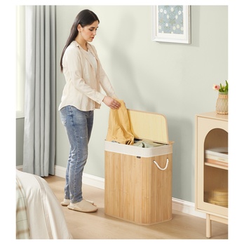 Koš na prádlo KEELY 3 přírodní 1