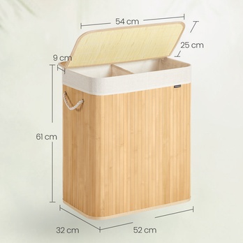 Koš na prádlo KEELY 3 přírodní 5