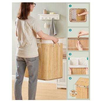 Koš na prádlo KEELY 6 přírodní 4