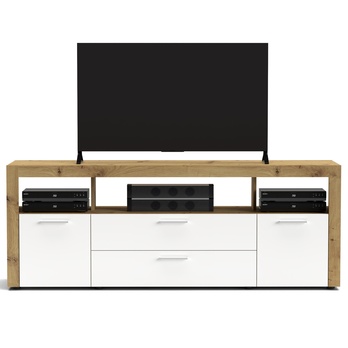 TV komoda KEMI dub artisan/bílá 3