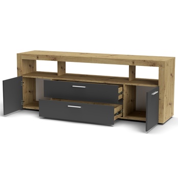 TV komoda KEMI dub artisan/antracitová 2