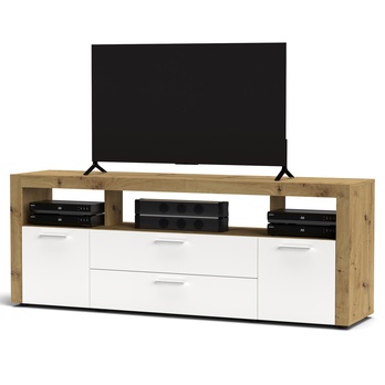 TV komoda KEMI dub artisan/bílá 1