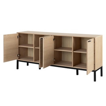 Komoda KENSINGTON 180 dub/matná černá 1