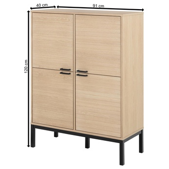 Komoda KENSINGTON 91 dub/matná černá 8