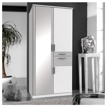 Šatní skříň KESTER I bílá/beton 1