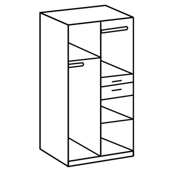 Šatní skříň KESTER I bílá/beton 2