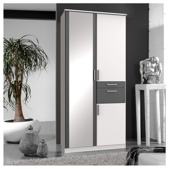 Šatní skříň KESTER I bílá/grafit 2