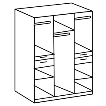 Šatní skříň  KESTER III bílá 2